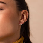 Diamond Cascade Ear Jackets Silver 18K Gold Plated