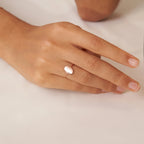 Constellation Oval Ring Silver 18K Gold Plated