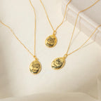 Oval Pet Necklace Silver 18K Gold Plated