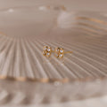 Rounded Pearl Flower Studs Silver 18K Gold Plated