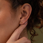 Tiny Bow Flatback Studs Silver 18K Gold Plated