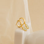 Jade Gemstone Drop Hoops Silver 18K Gold Plated