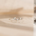 Layla Opal Diamond Ring Silver 18K Gold Plated