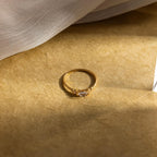 Marquise Diamond Ring Silver 18K Gold Plated