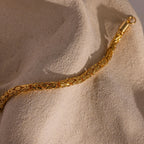 Byzantine Link Bracelet   Silver 18K Gold Plated