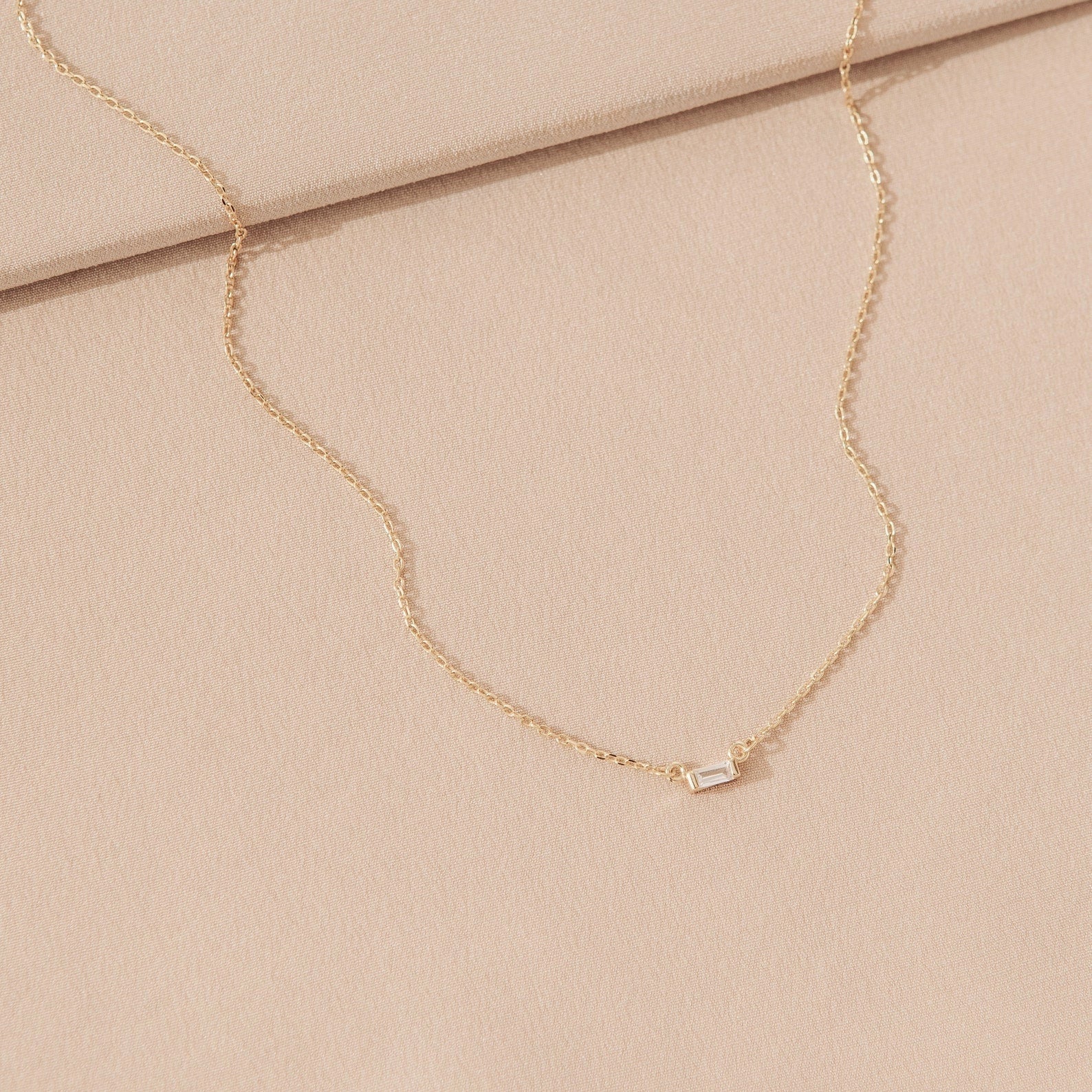 Diamond Emery Necklace Silver 18K Gold Plated