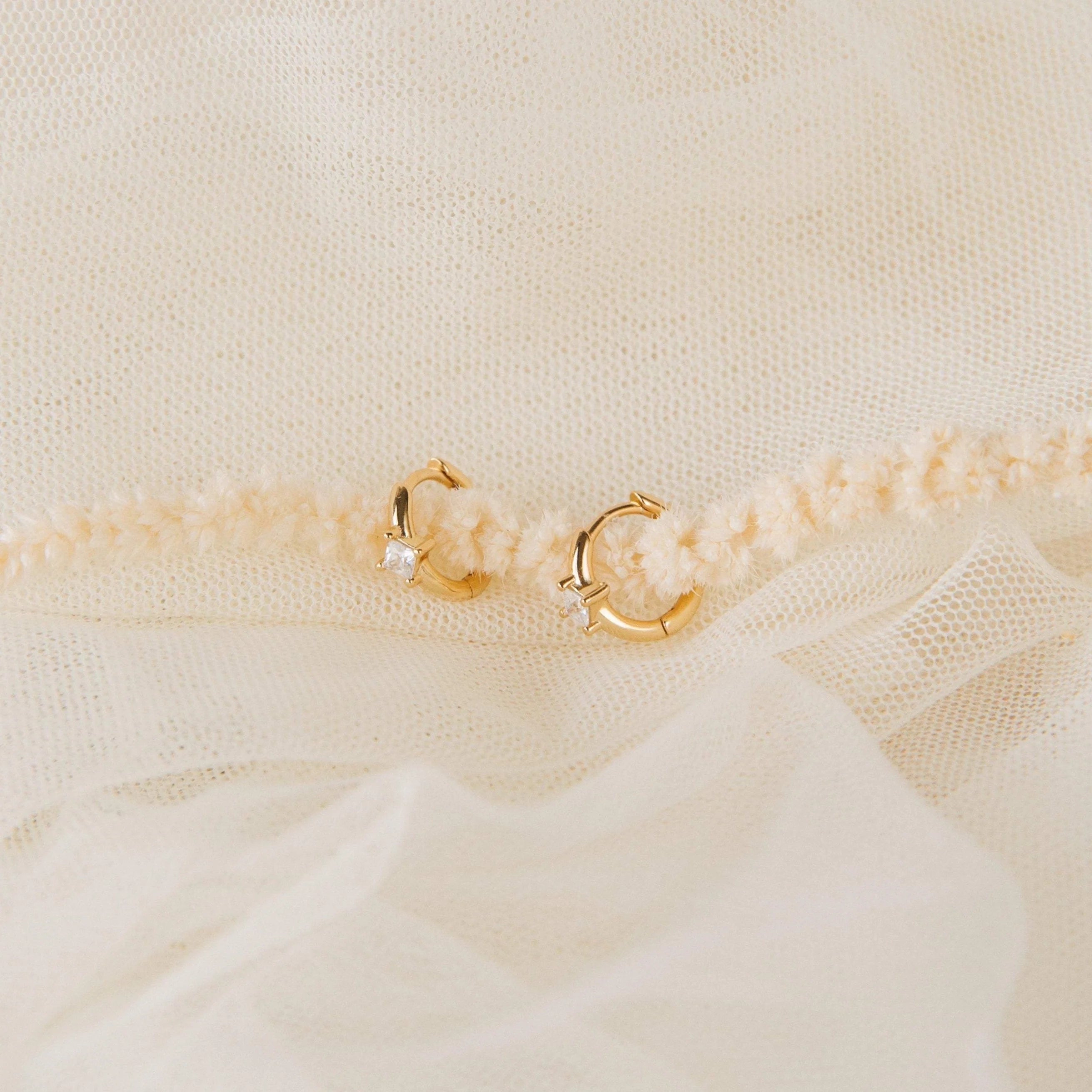 Athena Diamond Huggie Earrings
