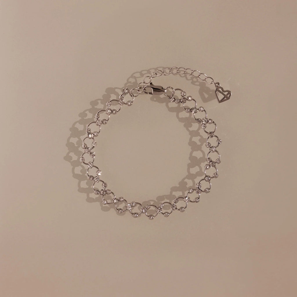 Orbit Chain Bracelet Silver 18K Gold Plated