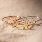 Nella Duo Initial Ring  Silver 18K Gold Plated