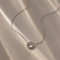Large Rolo Clasp Necklace Silver 18K Gold Plated