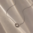 Large Rolo Clasp Necklace Silver 18K Gold Plated