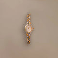 Diamond Link Timepiece in Mixed Metal Silver 18K Gold Plated