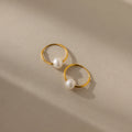 Freshwater Pearls Hoops Silver 18K Gold Plated