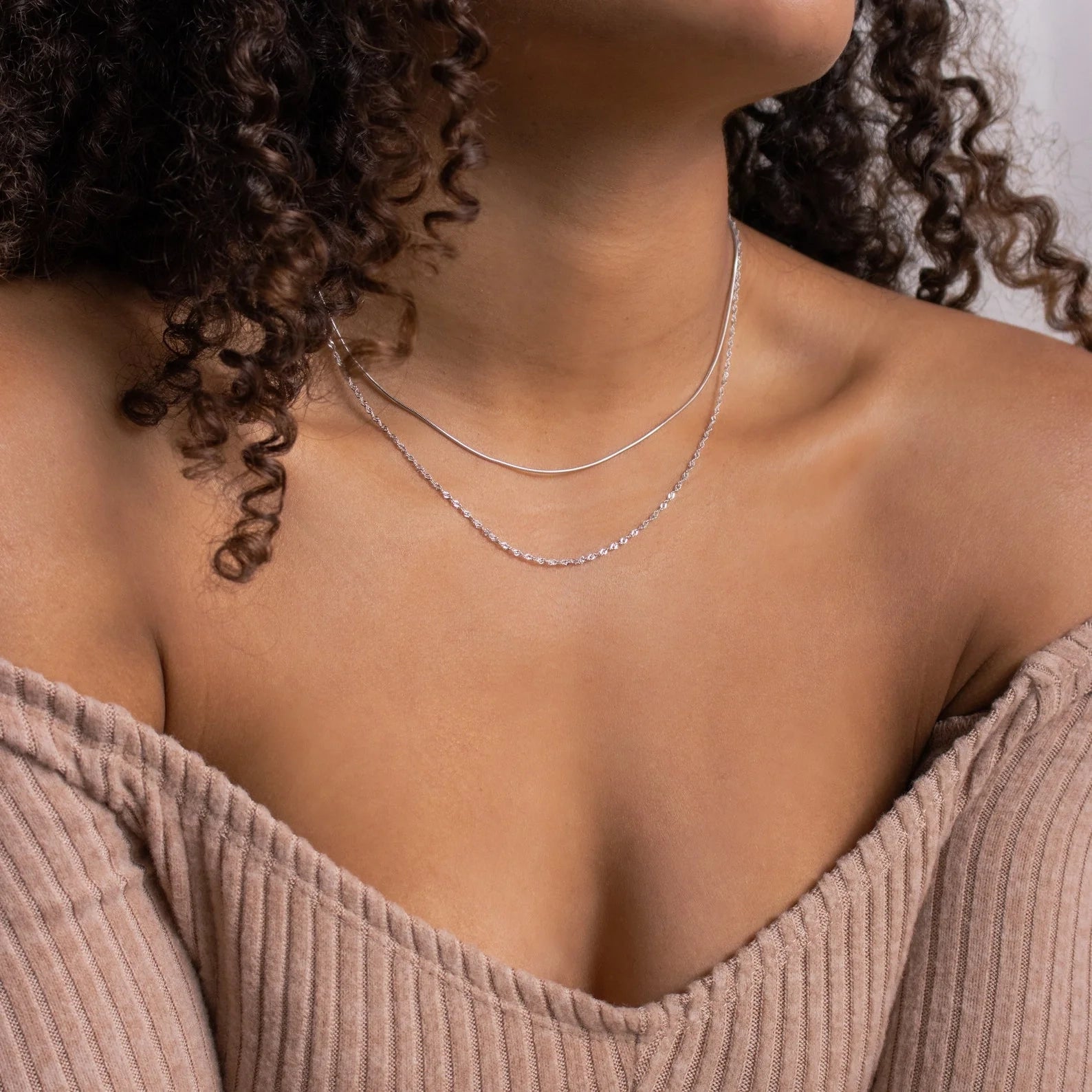 Monet Duo Chain Silver 18K Gold Plated