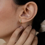 Turquoise Kendra Huggies Silver 18K Gold Plated