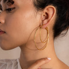 Sparkle Hoops Silver 18K Gold Plated