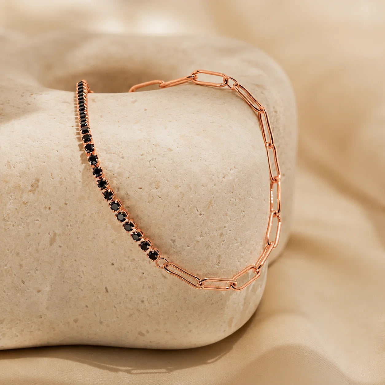 Black Diamond Tennis Bracelet