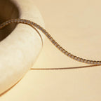 Diamond Tennis Choker Necklace Silver 18K Gold Plated