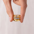 Tranquil Aquamarine Stacking Ring Set: Embrace Ocean-Inspired Serenity