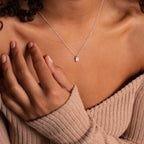 Sage Diamond Necklace Silver 18K Gold Plated