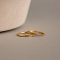 Pink Tourmaline Tennis Ring Set Silver 18K Gold Plated