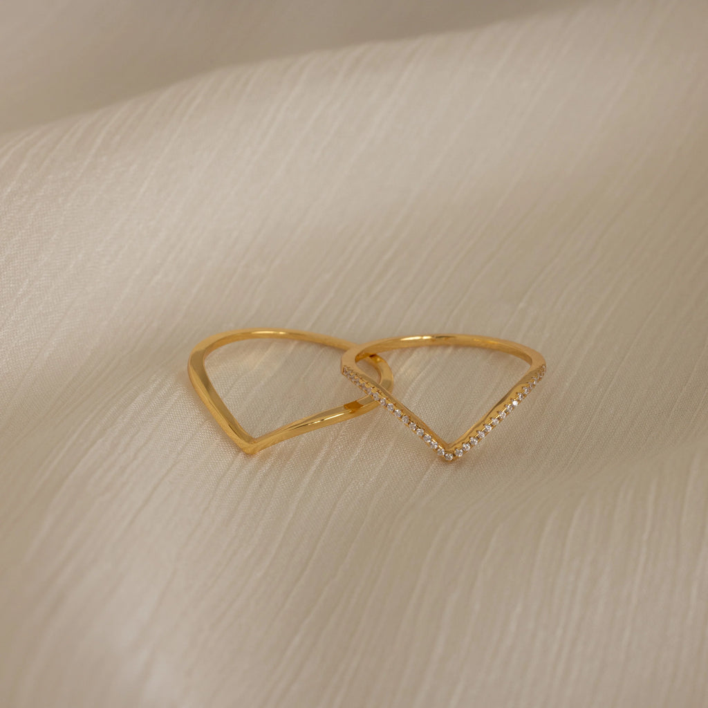 Curve Stacking Set Silver 18K Gold Plated