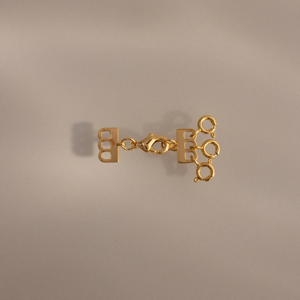 Triple Layering Clasp Silver 18K Gold Plated
