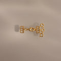 Triple Layering Clasp Silver 18K Gold Plated