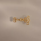 Triple Layering Clasp Silver 18K Gold Plated