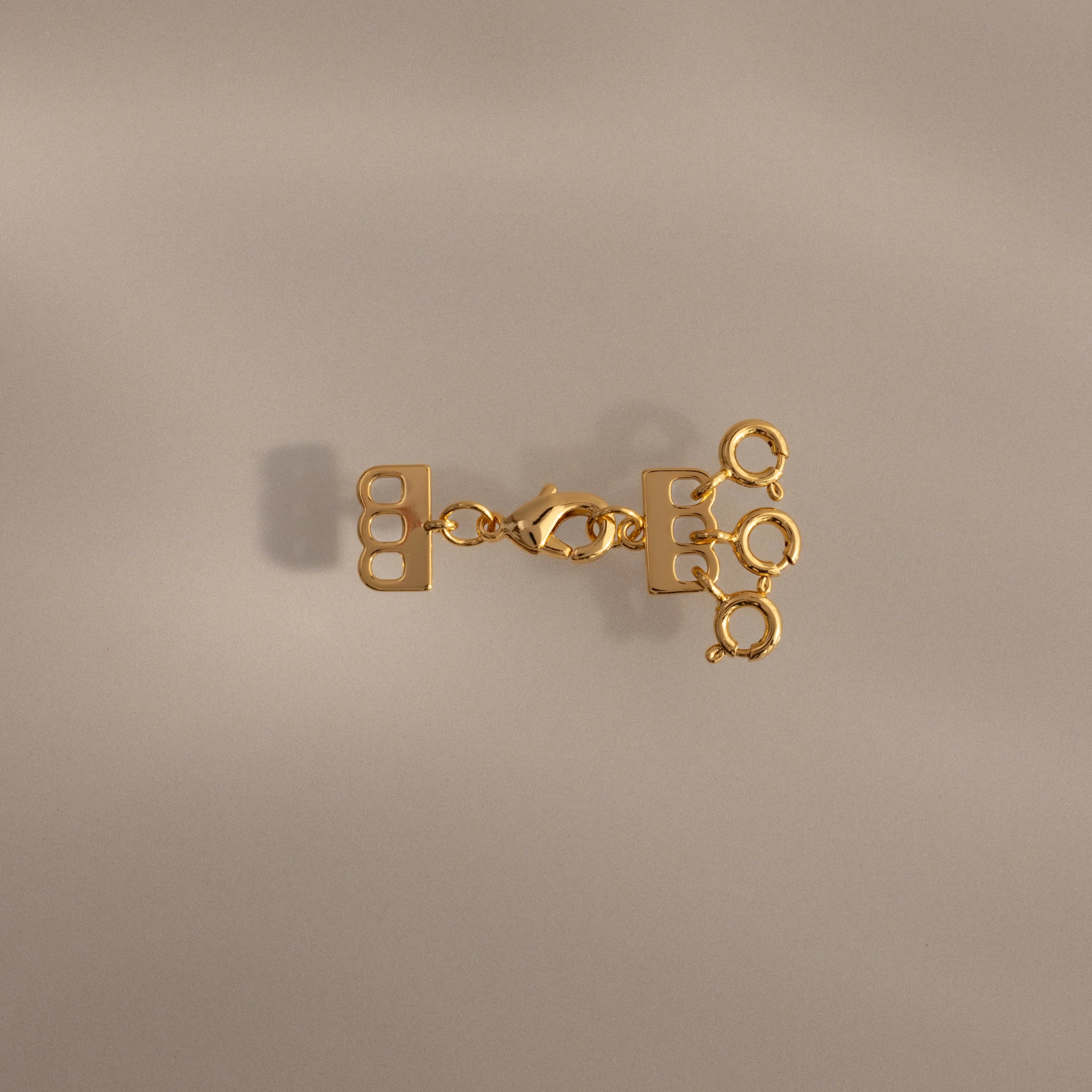 Triple Layering Clasp Silver 18K Gold Plated