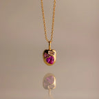 Mixed Birthstone Capsule Necklace Silver 18K Gold Plated