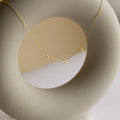 Alice Spaced Number Necklace Silver 18K Gold Plated