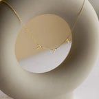 Alice Spaced Number Necklace Silver 18K Gold Plated