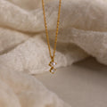 Diamond Pearl Drop Necklace Silver 18K Gold Plated