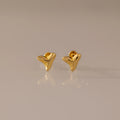 Shark Tooth Flatback Studs Silver 18K Gold Plated
