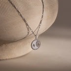 Gabi Coin Necklace Silver 18K Gold Plated