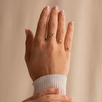Pet Initial Ring Silver 18K Gold Plated