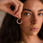 Pearl Moon Charm Silver 18K Gold Plated