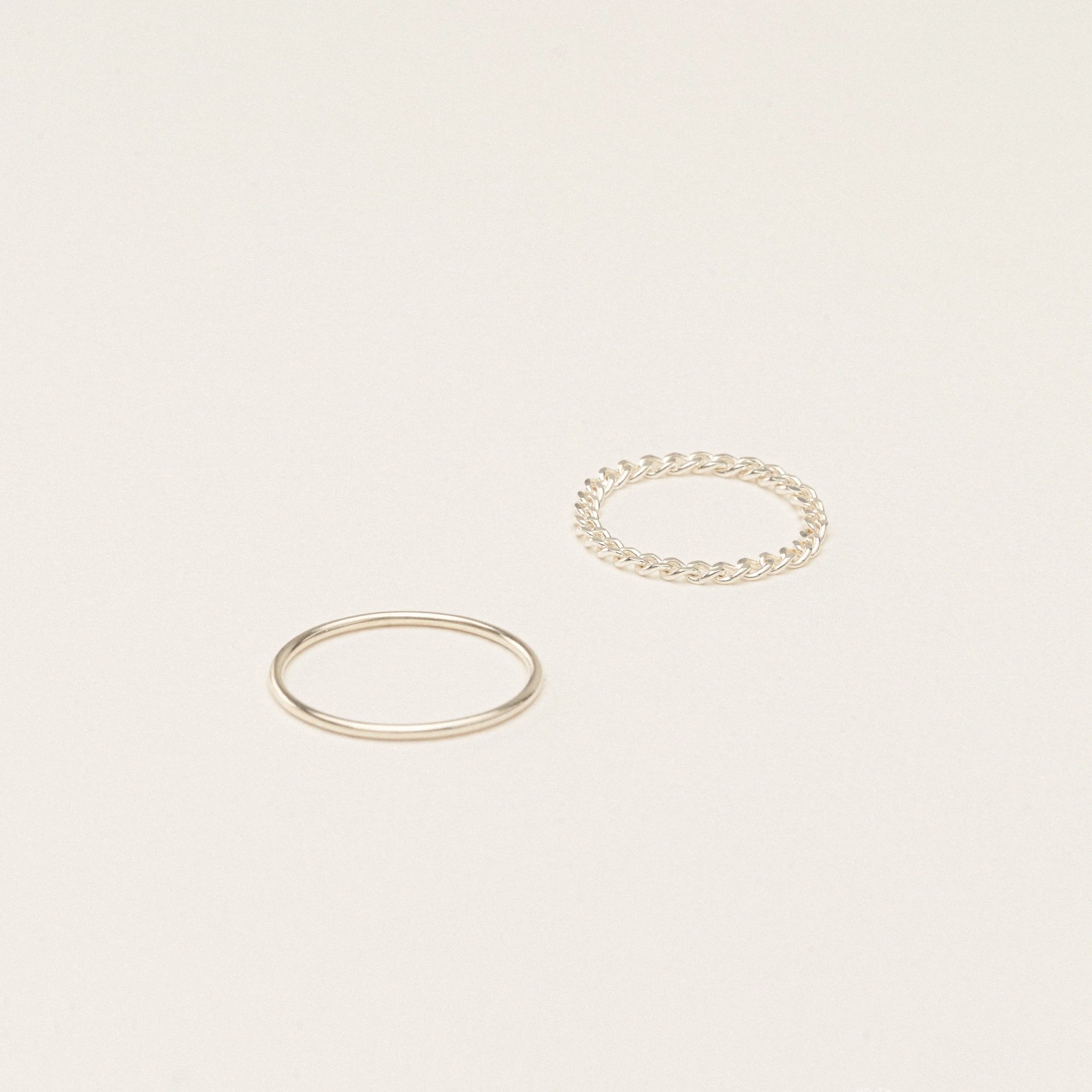 Minimalist Bold Stacking Ring Set