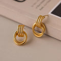 Twisted Knot Hoop Earrings Silver 18K Gold Plated