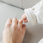 Grace Script Name Ring Silver 18K Gold Plated