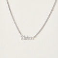 Old English Name Necklace in Curb Chain