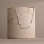 Bold Paperclip Chain Necklace Silver 18K Gold Plated