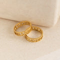 Roman Numerals Ring Silver 18K Gold Plated