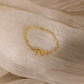 Bow Chain Ring Silver 18K Gold Plated