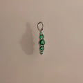 Emerald Ombre Lace Charm Silver 18K Gold Plated