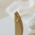 Paperclip Chain Ring Silver 18K Gold Plated