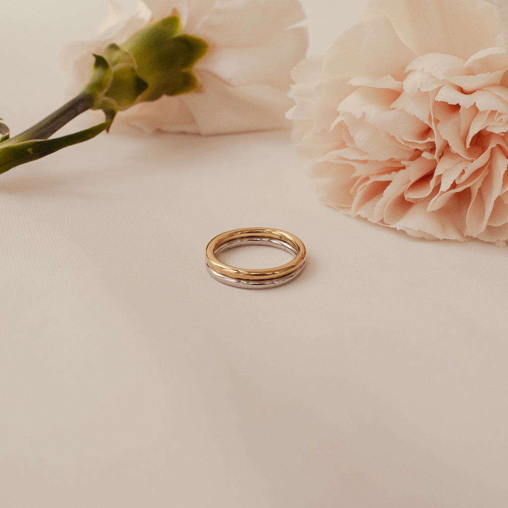 Minimal Stacking Ring Silver 18K Gold Plated