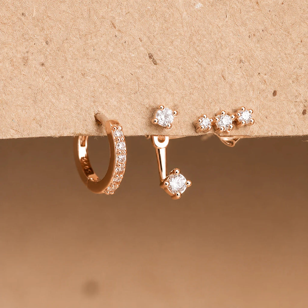 Diamond Earrings Set