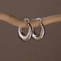 Sculpted Hoops Silver 18K Gold Plated